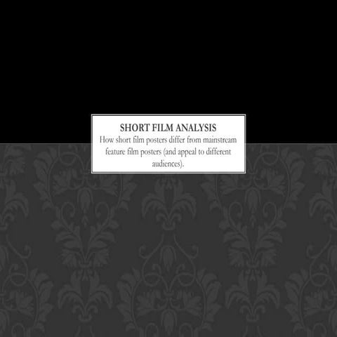 Short Film Poster Analysis