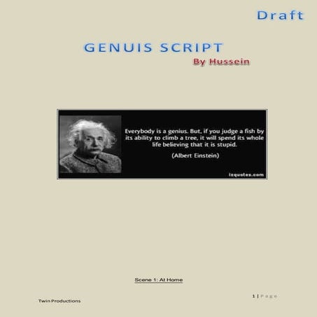 Short Film Script - Draft 1 | PDF