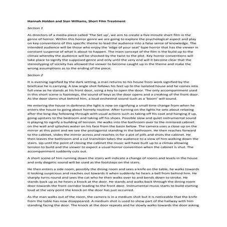 Short film treatment