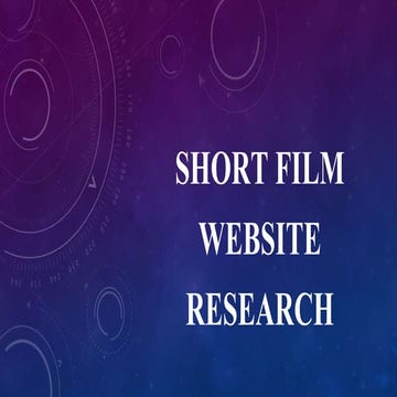 Purpose of short films | PPTX
