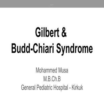 Gilbert & Budd-Chiari Syndrome
