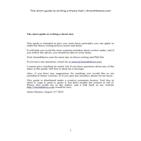 Short guide to writing fast