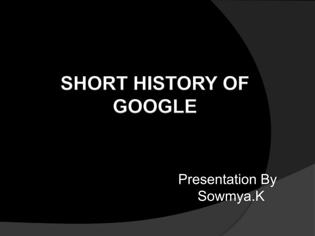 History Of Google Ppt