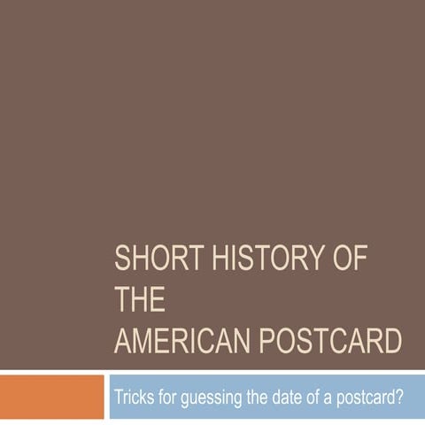 Short history of the postcard