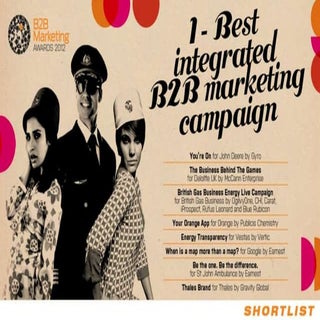 B2B Marketing Awards 2012 – Shortli...