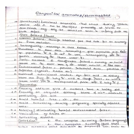 short notes of genetics. BSc (N) 2nd year