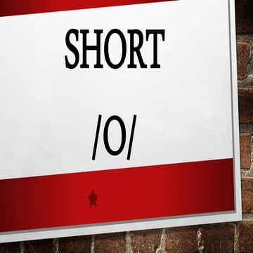 Short /o/ CVC