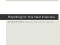 Preparing for your Next Interview