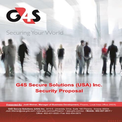 G4S Security Officer Training and Benefits Proposal 