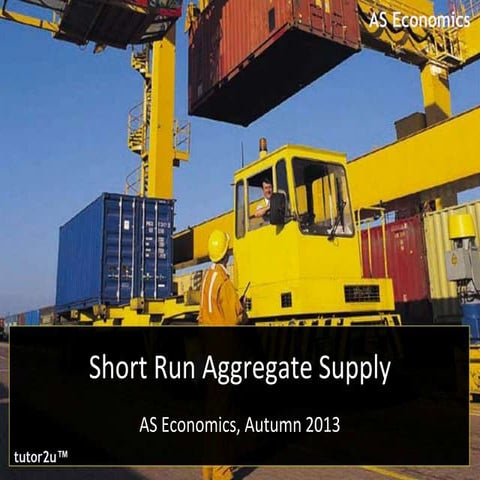 Short Run Aggregate Supply (SRAS)