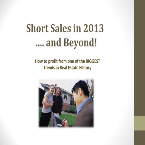 Doing Short Sales In 2013