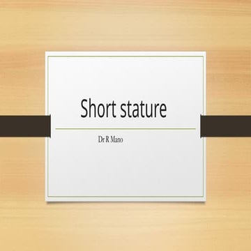 Short stature syndromes in newborns,congenital | PPTX