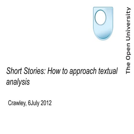 Short stories, tutorial July 2012