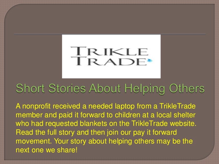 A short paragraph on helping others picture