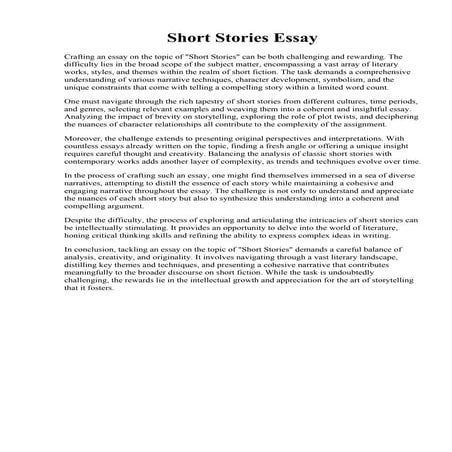 Short Stories Essay.pdf