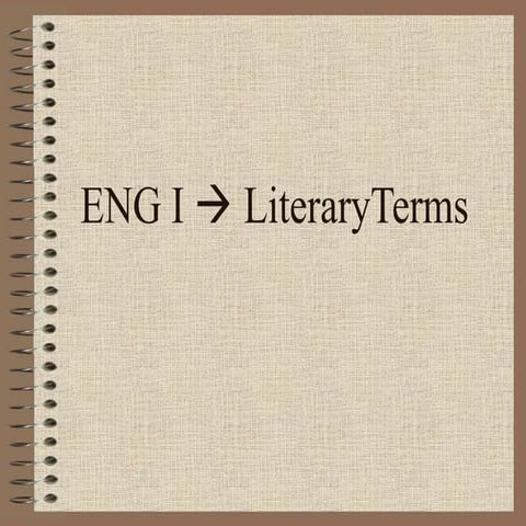 Literary Terms Review