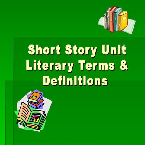 Short Story Unit Literary Terms