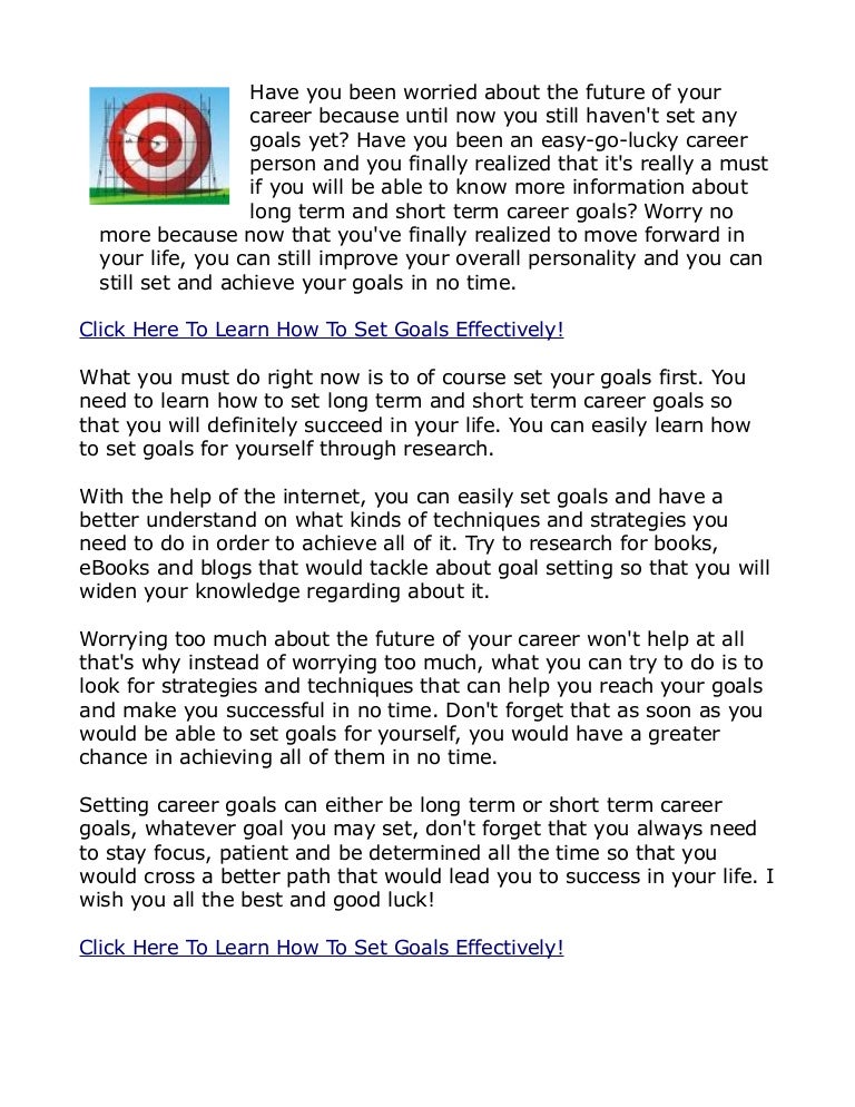 what are short term professional goals under fontanacountryinn com long term and short term career goals examples