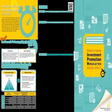Short-term Investment Promotion Measures 2016-2017