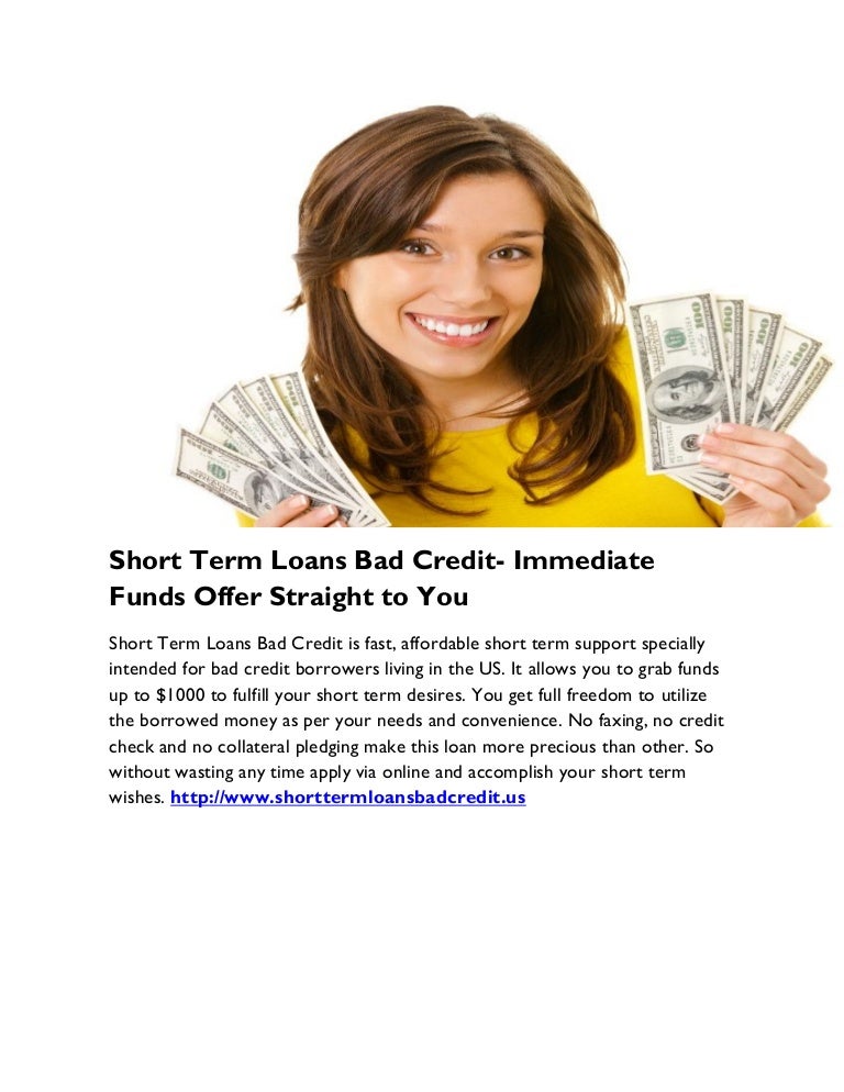 Short Term Loans Bad Credit- Fast Funds in Short Term Bad ...