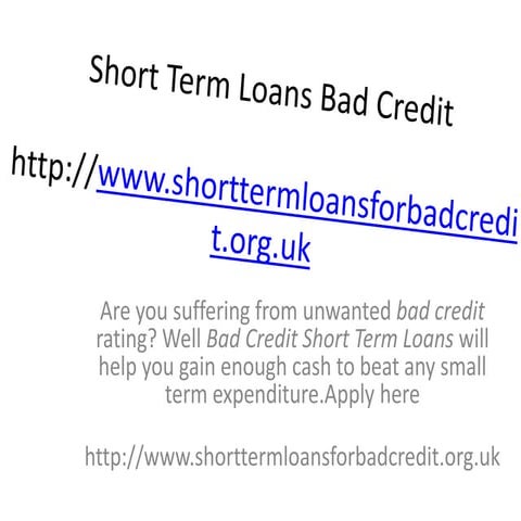 Curated visual reference: Picture Idea: Short Term Loans Bad Credit Shorttermloansforbadcredit Org Uk