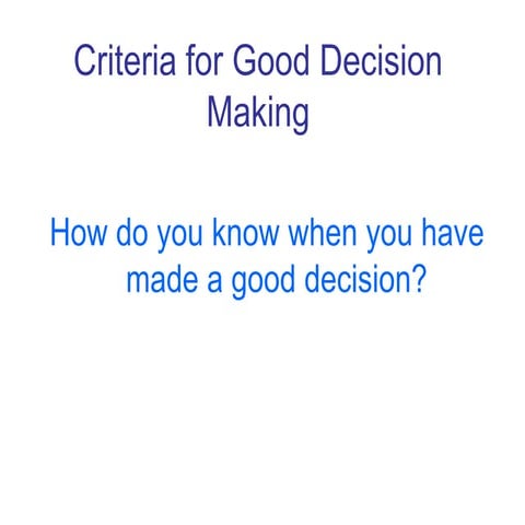 Short version ethical decision making process