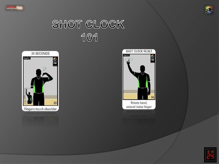 Instructions to Shot Clock Operators