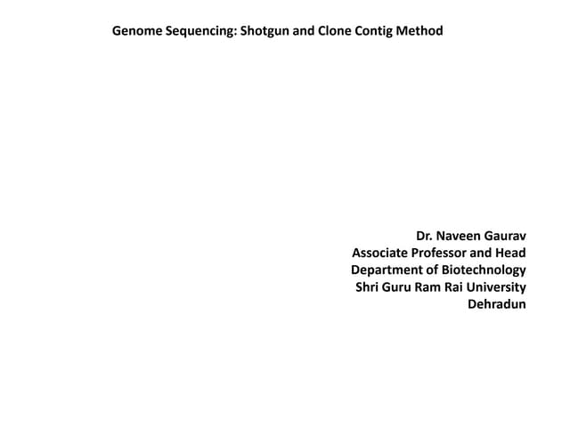 Shotgun and clone contig method