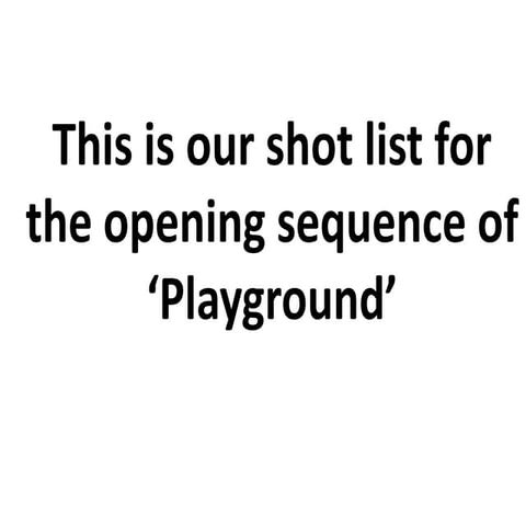Playground script | DOCX