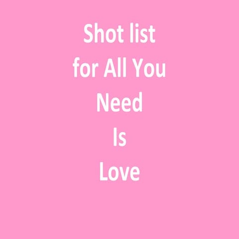 Shot list