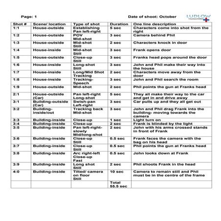 Shot List | DOC