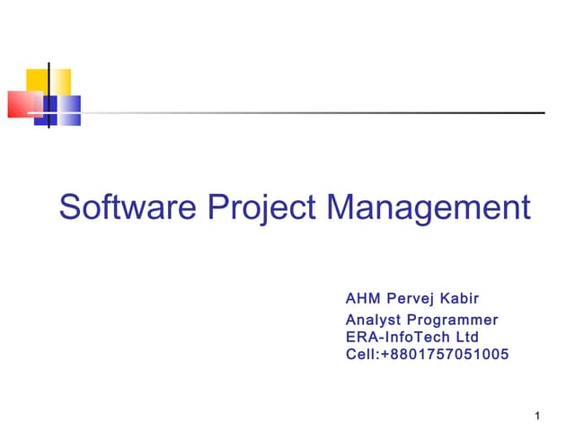 Shot note about project management