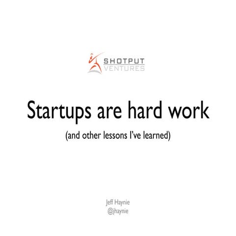 Shotput Ventures - Building startups are hard work