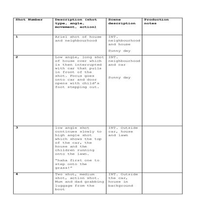 Shots of trailer table 