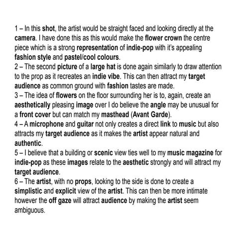 Shots List Explanation