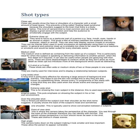 Shot types