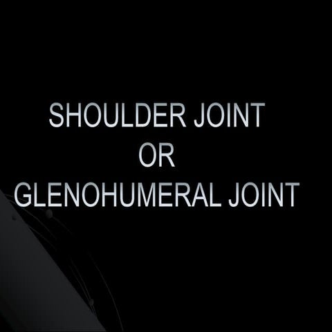 Anatomy of shoulder joint | PPTX