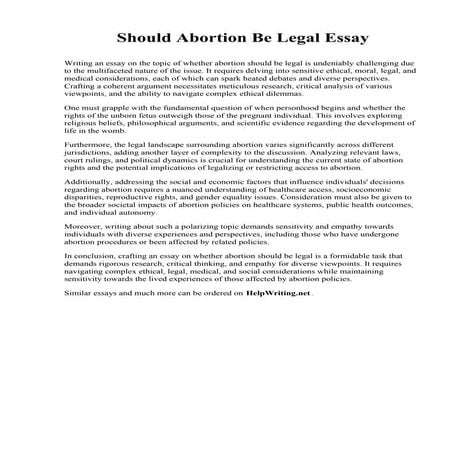 Essay About Abortion Should Be Legal.pdf