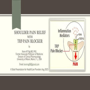 Shoulder pain relief based on new science