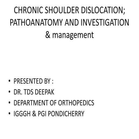 shoulder dislocationcation