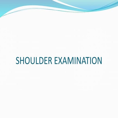 Shoulder examination ppt
