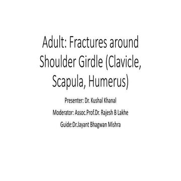Fracture around Shoulder Girdle Dr.Kushal