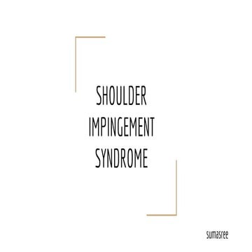 Shoulder impingement syndrome