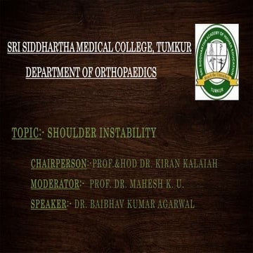 Shoulder instability