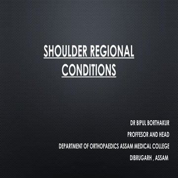 shoulder regional conditions presentation