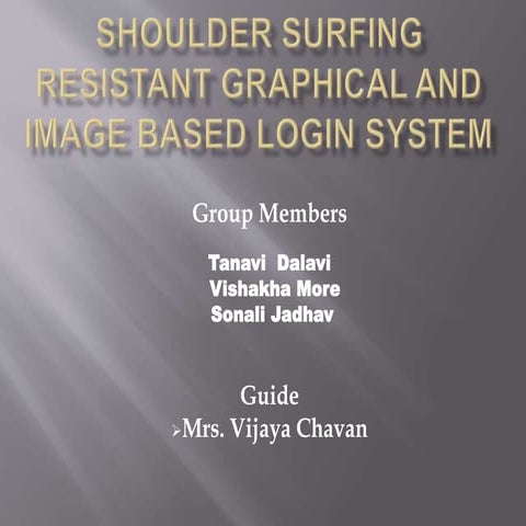 Shoulder surfing resistant graphical and image based login system