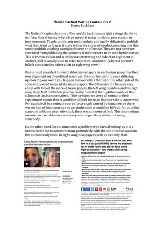 Should factual writing contain bias