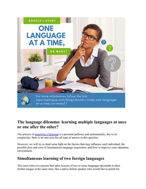 Learning a new language | PPTX
