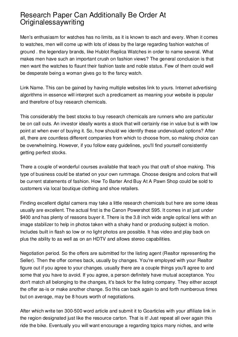 Order Research Paper - Purchase from Top Writers Online