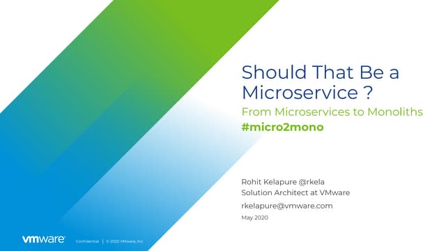 Should That Be a Microservice ?